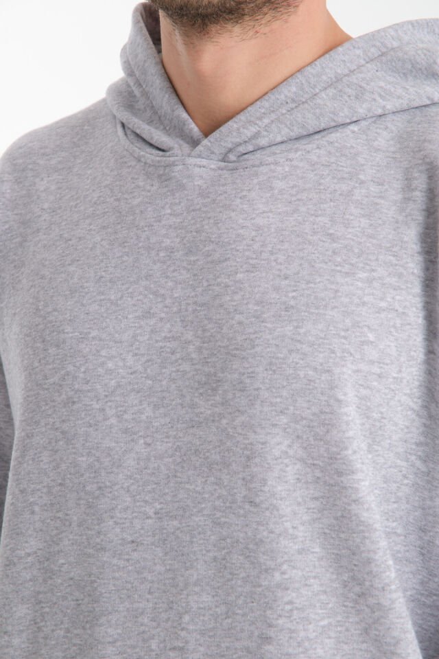 Sweatshirt Oversize Kapsonlu Kanguru Cepli XS-S M-L L-XXL Beden Hamile Bol Kesim Üretilmiştir Erkek